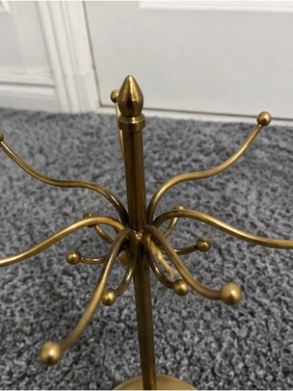 Gold Metal Jewelry Tree Stand